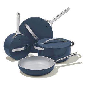 Non-Toxic Ceramic Non-Stick 7-Piece Cookware Set with Lid Storage